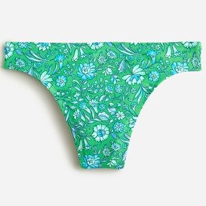 J. Crew High-rise cheeky bikini bottom in marigold blooms
